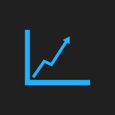 İş grafiği. Grafik düz simgesi