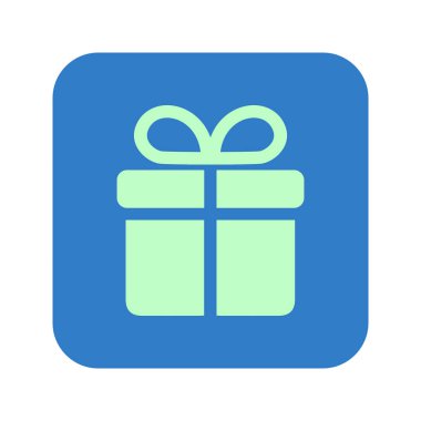 Hediye kutusu simgesi. vektör illüstrasyonu