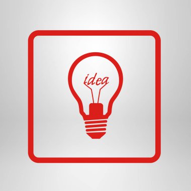ışık lamba işareti simgesi. fikir sembolü.