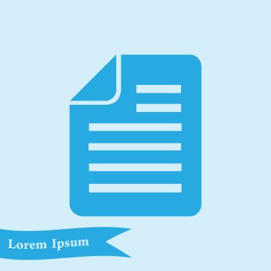 belge simgesi. vektör illüstrasyonu