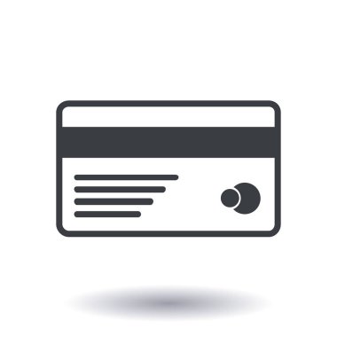 Vektör kredi kartı simgesi. Düz tasarım stili. EPS 10.