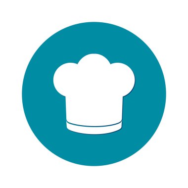 Chef şapka işareti simgesi. Şapka pişirme sembolü.