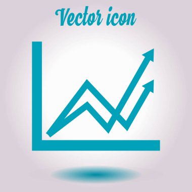 İş grafiği. Grafik düz simgesi