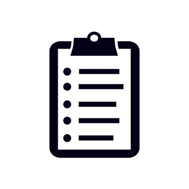 Listesi vektör simgesini denetleyin. Düz tasarım.