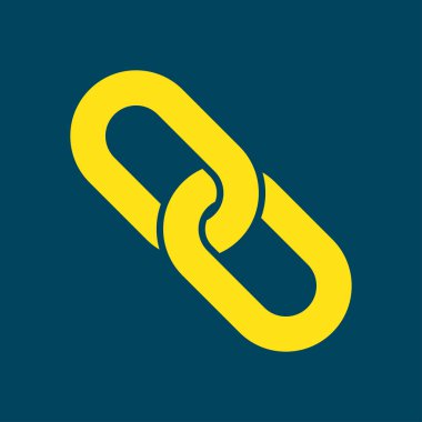 Bağlantı tek simge. Zincir bağlantı erkek.