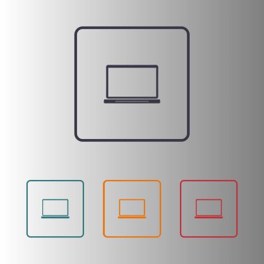 dizüstü bilgisayar kutsal kişilerin resmi, düz tasarım stili, vektör Eps 10, vektör çizim 