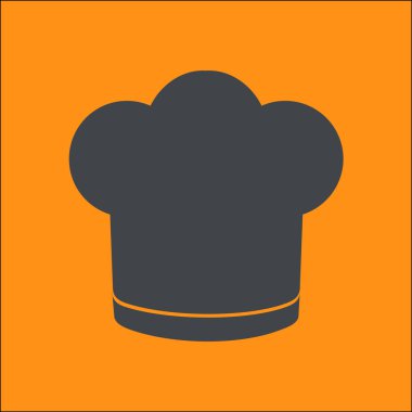 Chef şapka işareti simgesi. Şapka pişirme sembolü.
