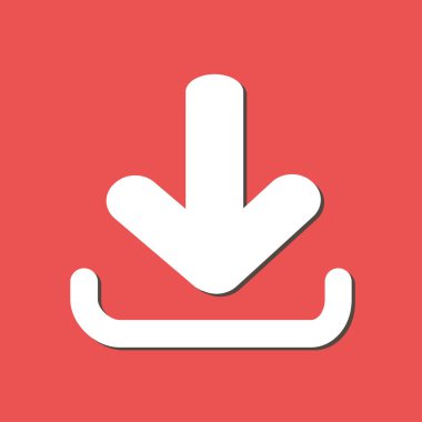 Simgesini indirin. Düğme yükleyin. Düz stil.