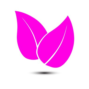 Yaprak simgesi. Taze doğal ürün simgesi. Organik ürün işareti. Düz tasarım stili.