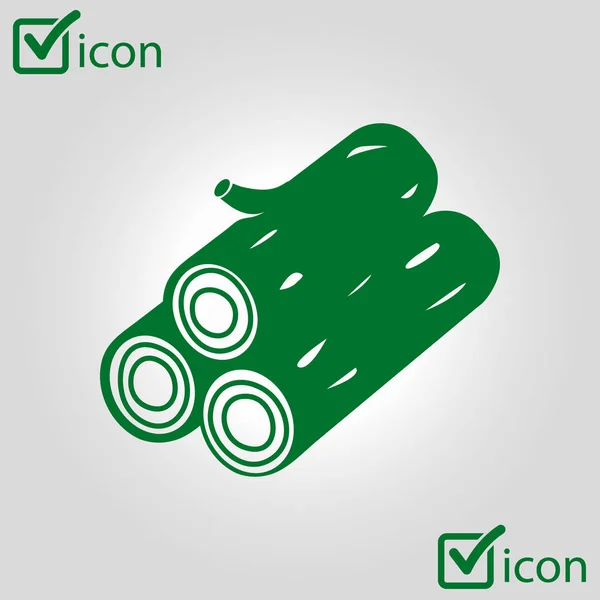 Icono Madera Todo Leñador Simbolo Recursos Renovables — Vector de stock