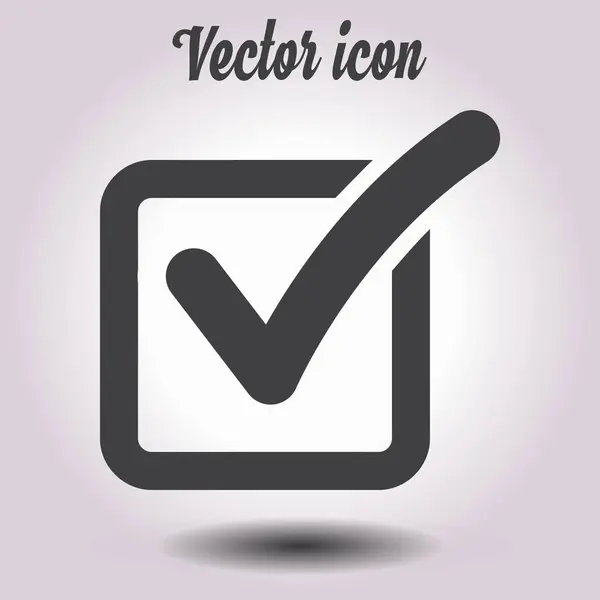 Bouton Liste Vérification Icône Cocher Dans Case Signe — Image vectorielle