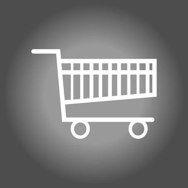 Ícone Plano Gráfico Compras — Vetor de Stock