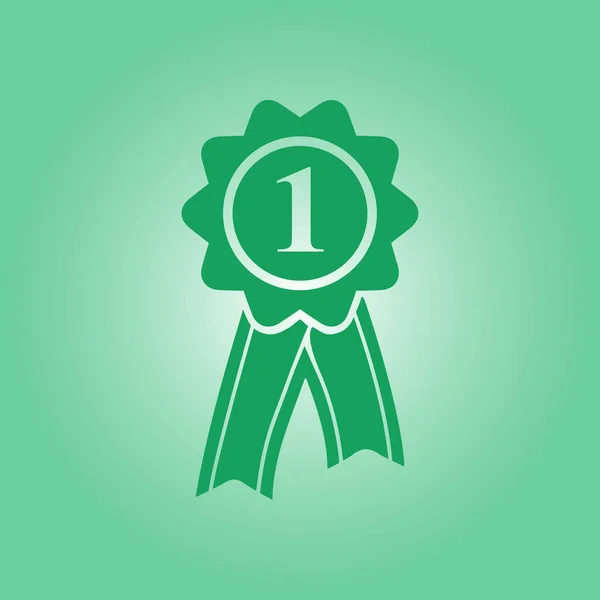 Badge Con Icona Dei Nastri Rosetta Premio Con Nastro Simbol — Vettoriale Stock