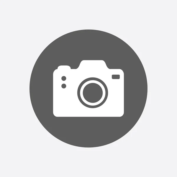 Fotocamera Simbol Dslr Camera Pictogram Digitale Camera Vlakke Ontwerpstijl — Stockvector