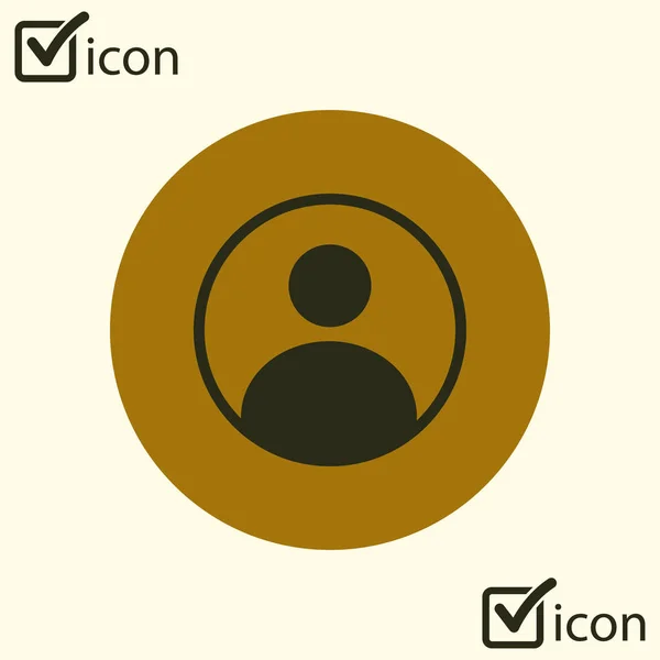Marque Connexion Icône Signe Utilisateur Symbole Personne Avatar Humain Style — Image vectorielle