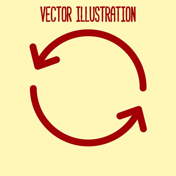 Icône Vectorielle Signe Flèche Ciirculaire — Image vectorielle