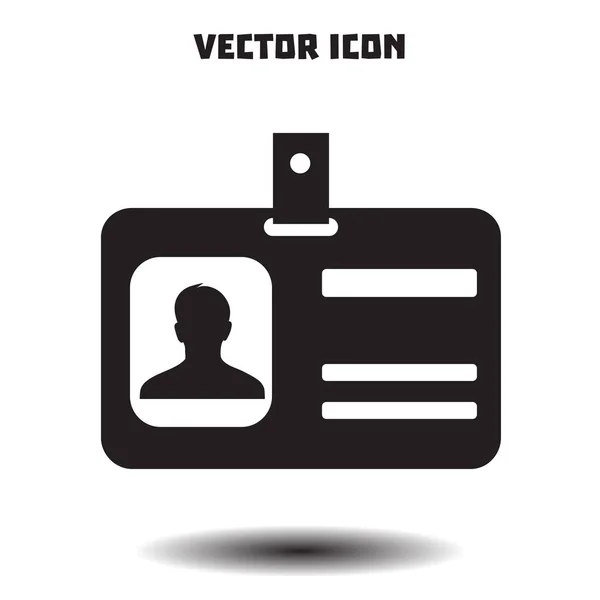 Identification Card Icon Flat Design Style Eps — Stock Vector