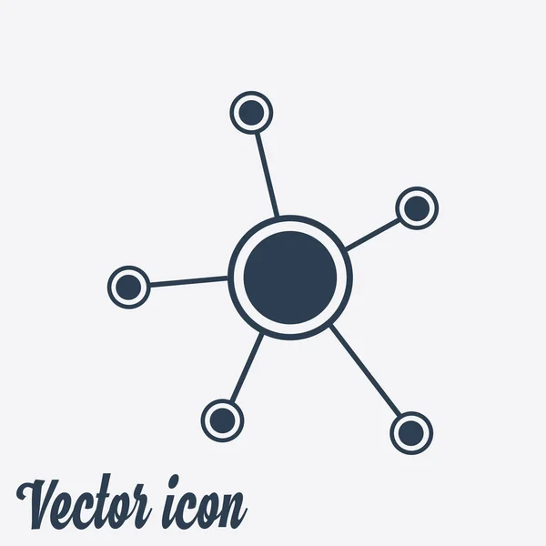 Social Network Icona Singola Tecnologia Globale Social Network — Vettoriale Stock