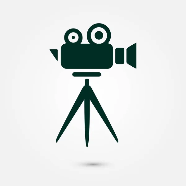 Cinema Camera Icoontje Platte Ontwerpstijl Vector Eps — Stockvector