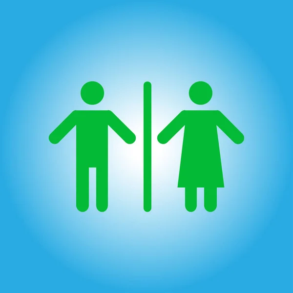 Skylt Ikonen Toalett Symbol Manliga Och Kvinnliga Toalett Platt Design — Stock vektor