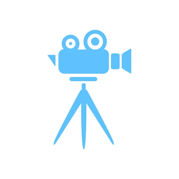 Cinema Camera Icoontje Platte Ontwerpstijl Vector Eps — Stockvector