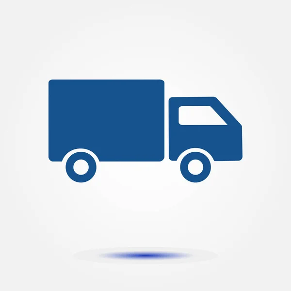 Leverans Lastbil Tecken Ikonen Cargo Van Symbol Transporter Och Fri — Stock vektor