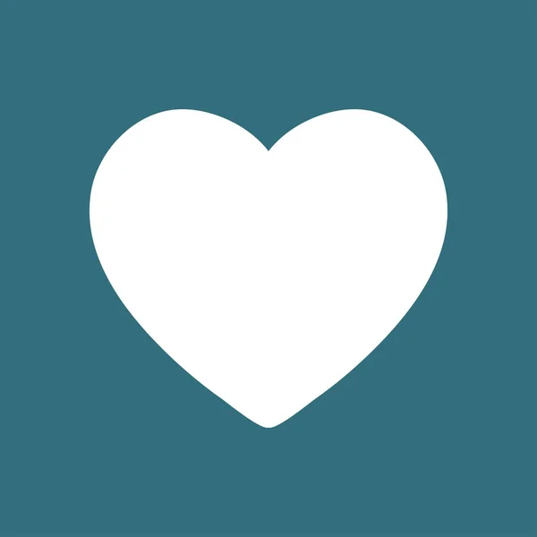 Valentine Day Flat Heart Symbol Vector Illustration — Stock Vector