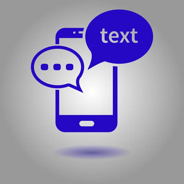 Mobile Chatting Icon Mobile Phone Representing Web Chatting Dialog — стоковый вектор