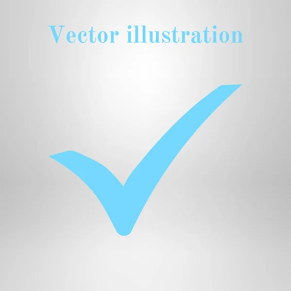 Значок Галочки Плоский Стиль Дизайна Векторная Eps — стоковый вектор
