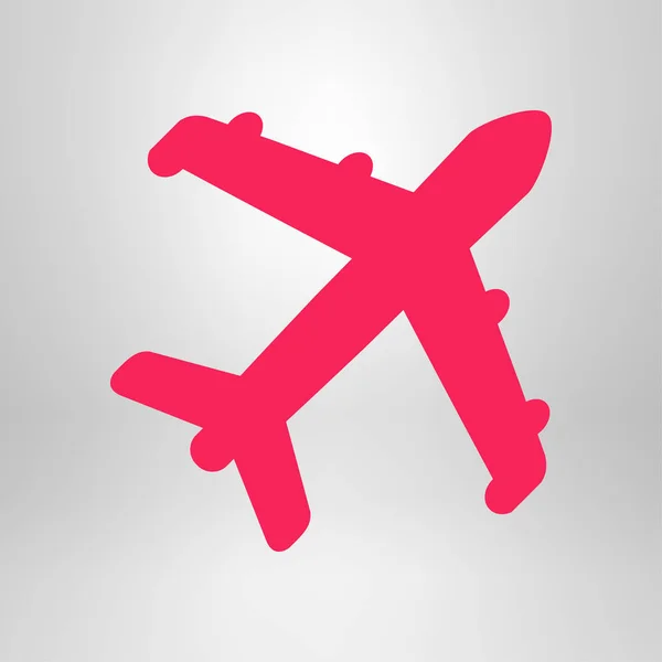 Icono Avión Simbolo Viaje Avión Plano Desde Signo Inferior — Vector de stock
