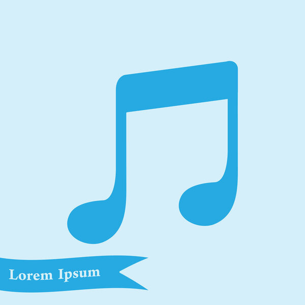 Музыкальная икона. Музыкальный символ. Плоский дизайн
.