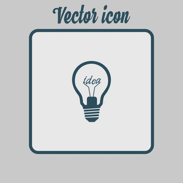 Icono Signo Lámpara Luz Símbolo Idea — Vector de stock