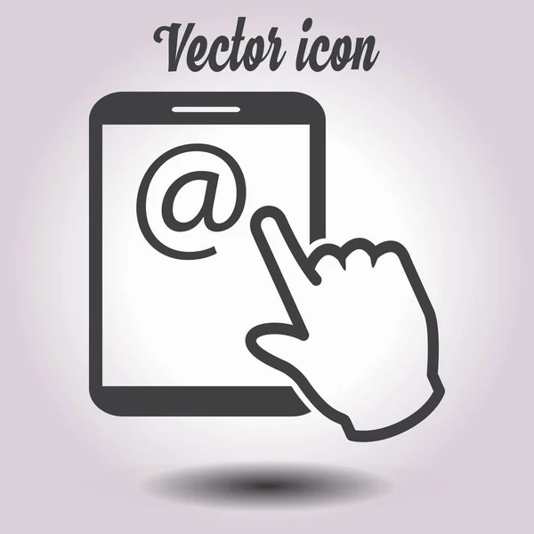 Tela Sensível Toque Tablet Ícone Sinal Símbolo Ponteiro Mail Tela — Vetor de Stock