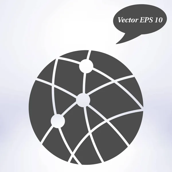 Simbolo Simbolo Tecnologia Globale Icona Del Social Network — Vettoriale Stock