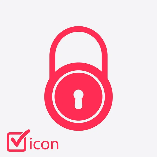 Lock Icon Flat Design Style Vector Eps10 — Stock Vector
