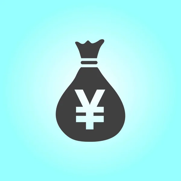 Geldbeutel Icon Yen Jpy Währung Sprechblase Symbol Flachen Design Stil — Stockvektor