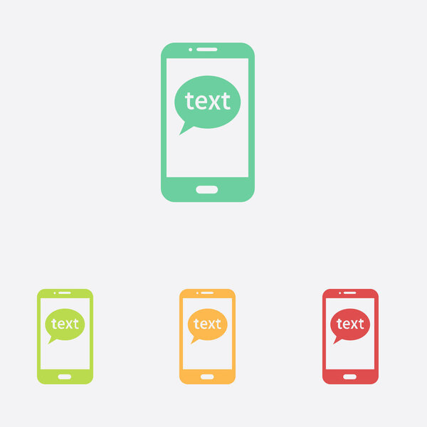 Mobile chatting icon.Mobile Phone Representing Web Chatting And Dialog.