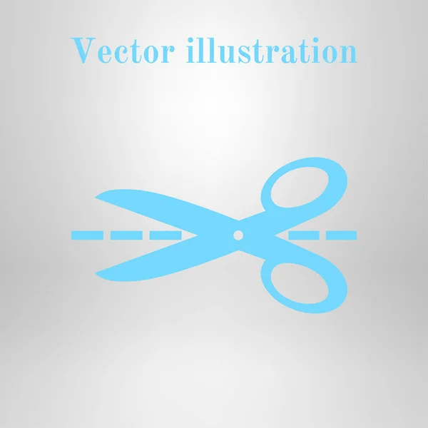 Scissors Cut Lines Icon — Stock Vector