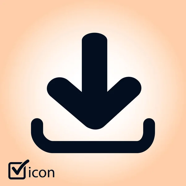 Descargar Icono Sube Botón Estilo Plano — Vector de stock