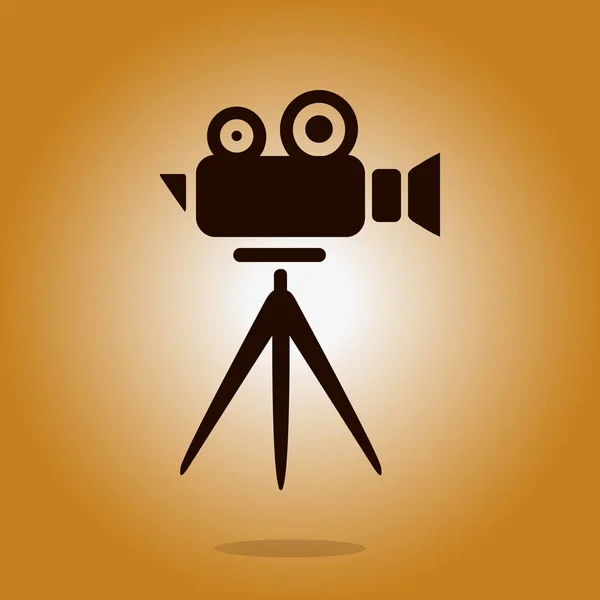 Cinema Camera Icon Flat Design Style Vector Eps — Stock Vector