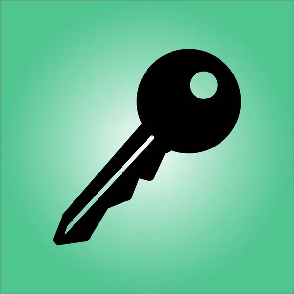 Ikon Kunci Kunci Simbol Tanda Keamanan Gaya Desain Datar - Stok Vektor