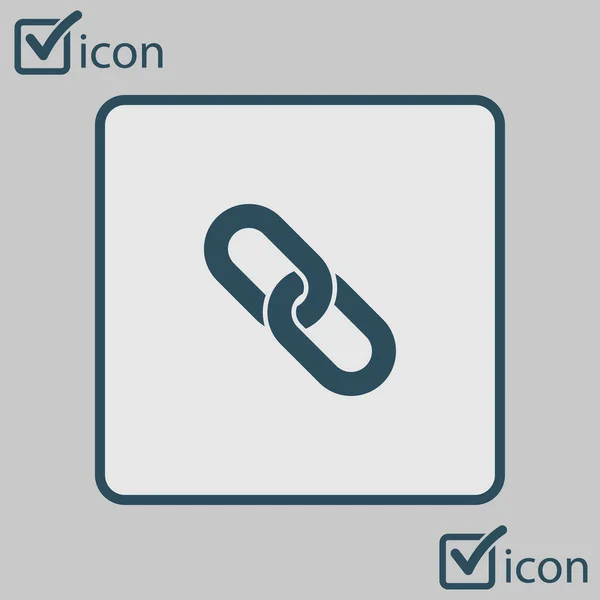 Link Single Icon Chain Link Symbol Symbol Link Zur Quelle — Stockvektor