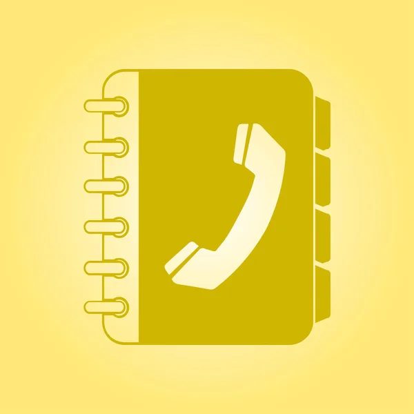 Phone Book Flat Icon Flat Design Style — Stock Vector