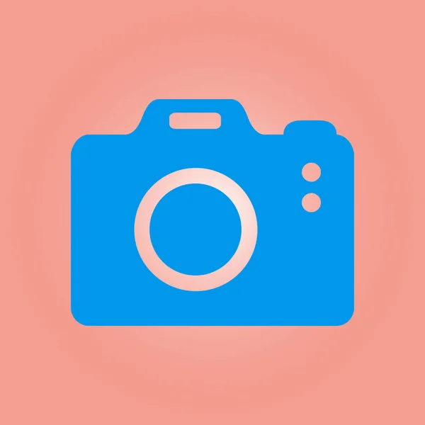 Simbolo Fotocamera Fotografica Icona Del Segno Della Fotocamera Reflex Digitale — Vettoriale Stock