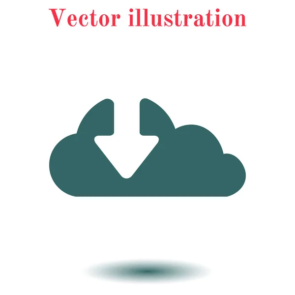 Descargar Desde Icono Nube Sube Botón Símbolo Carga — Vector de stock