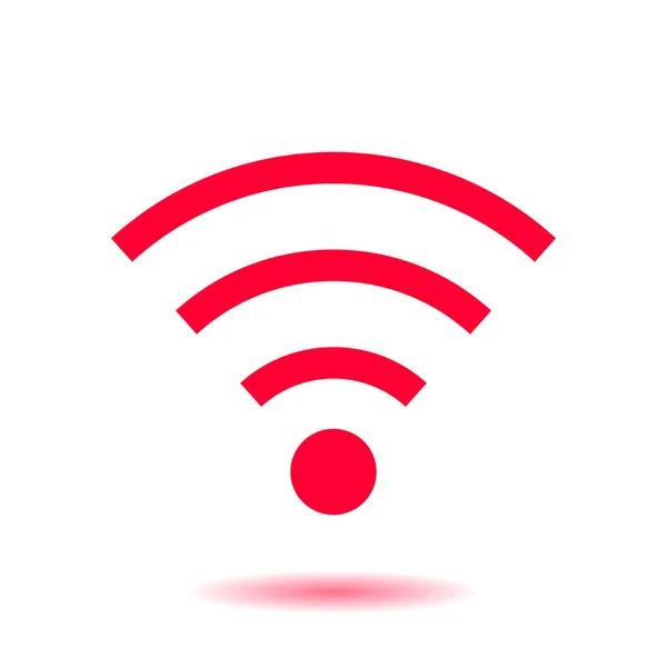 Símbolo Wifi Icono Red Inalámbrica Vectorial Diseño Plano — Archivo Imágenes Vectoriales