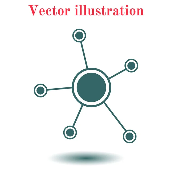 네트워크 하나의 아이콘입니다 글로벌 네트워크 — 스톡 벡터