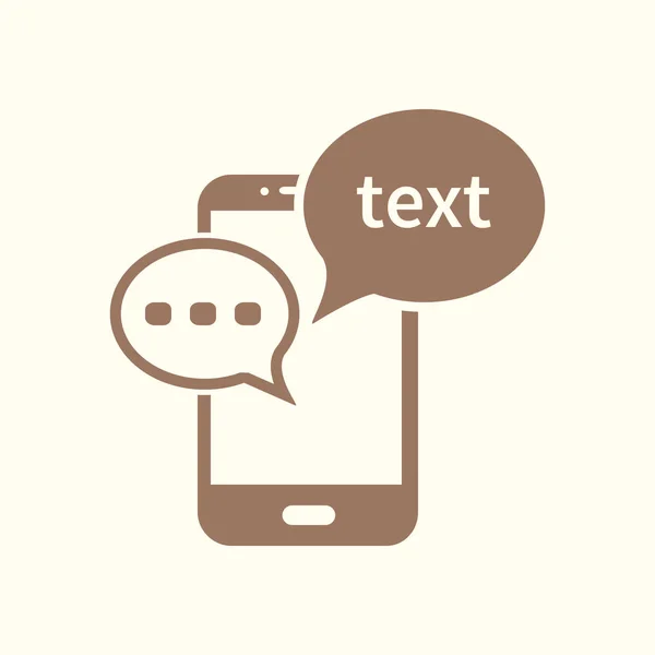 Mobile Chatting Icon Mobile Phone Representing Web Chatting Dialog — стоковый вектор