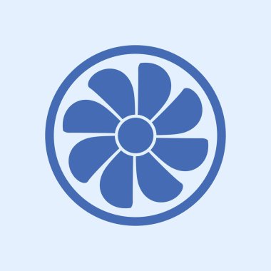 Egzoz vantilatörü simgesi. Havalandırma sembolü.