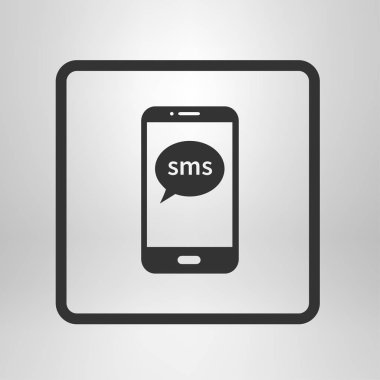 Akıllı telefon simgesinin vektör illüstrasyonu 